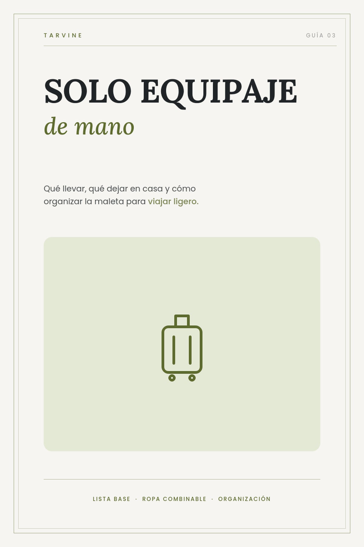 Ebook Solo Equipaje de Mano